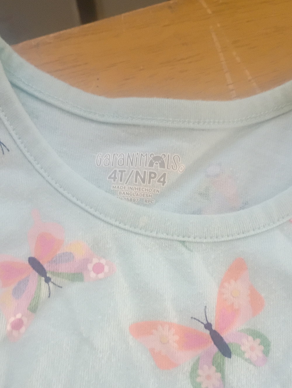 Garanimals Light Blue Butterfly Shirt
